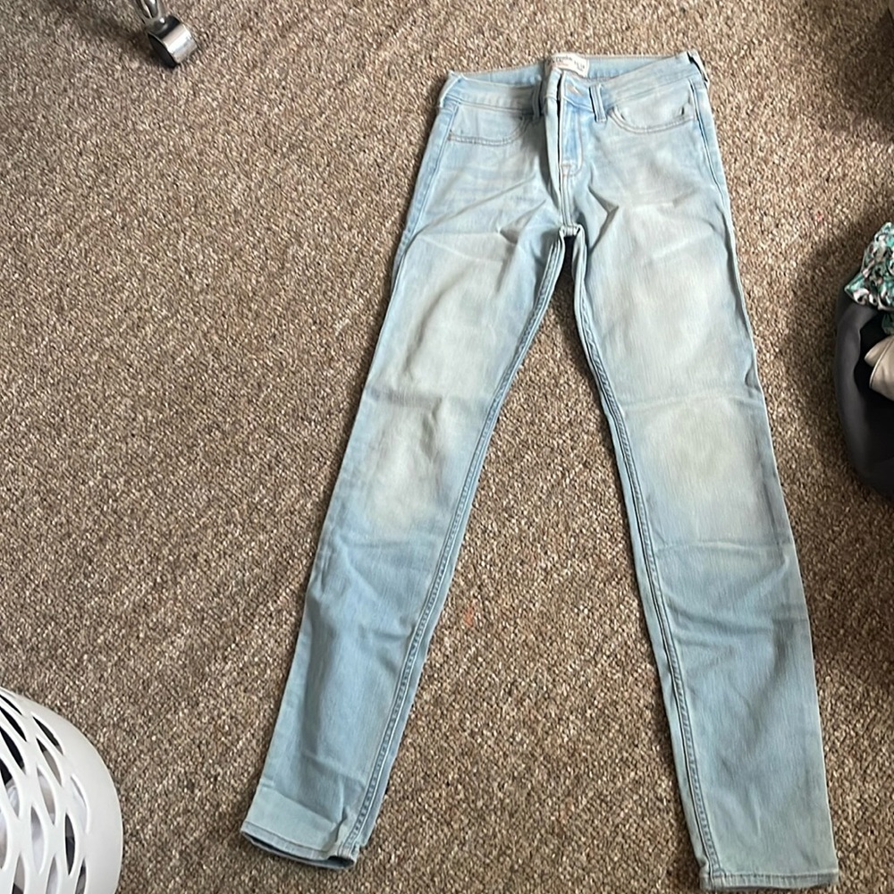Abercrombie kids skinny blue denim jeans